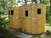 Sauna vertical en bois 2 pieces Sauna vertical en bois 2 pieces
